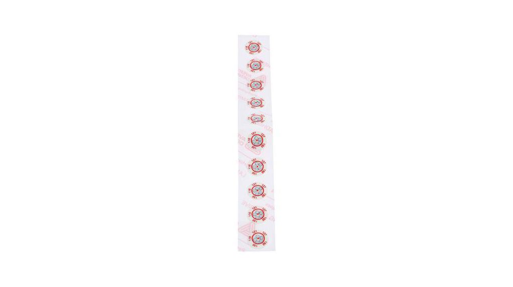 Thermal Strip, Non-Reversible, Acrylic, 116 ... 138°C, Pack of 10 pieces